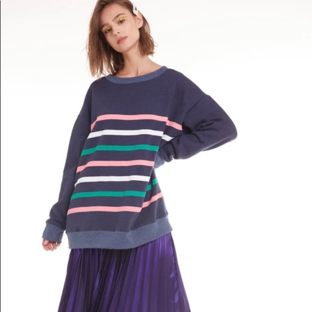 Wildfox Couture Multi Stripes Roadtrip Sweatshirt